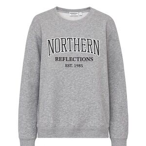 Northern Reflections | S |1985 Logo Crewneck Sweater – Grey